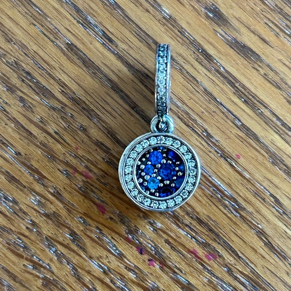 Pandora Jewelry - Pandora Sterling Silver Blue Disc Pendant